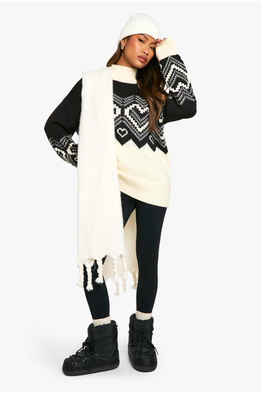 Різдвяний джемпер у формі серця та Фаріслі