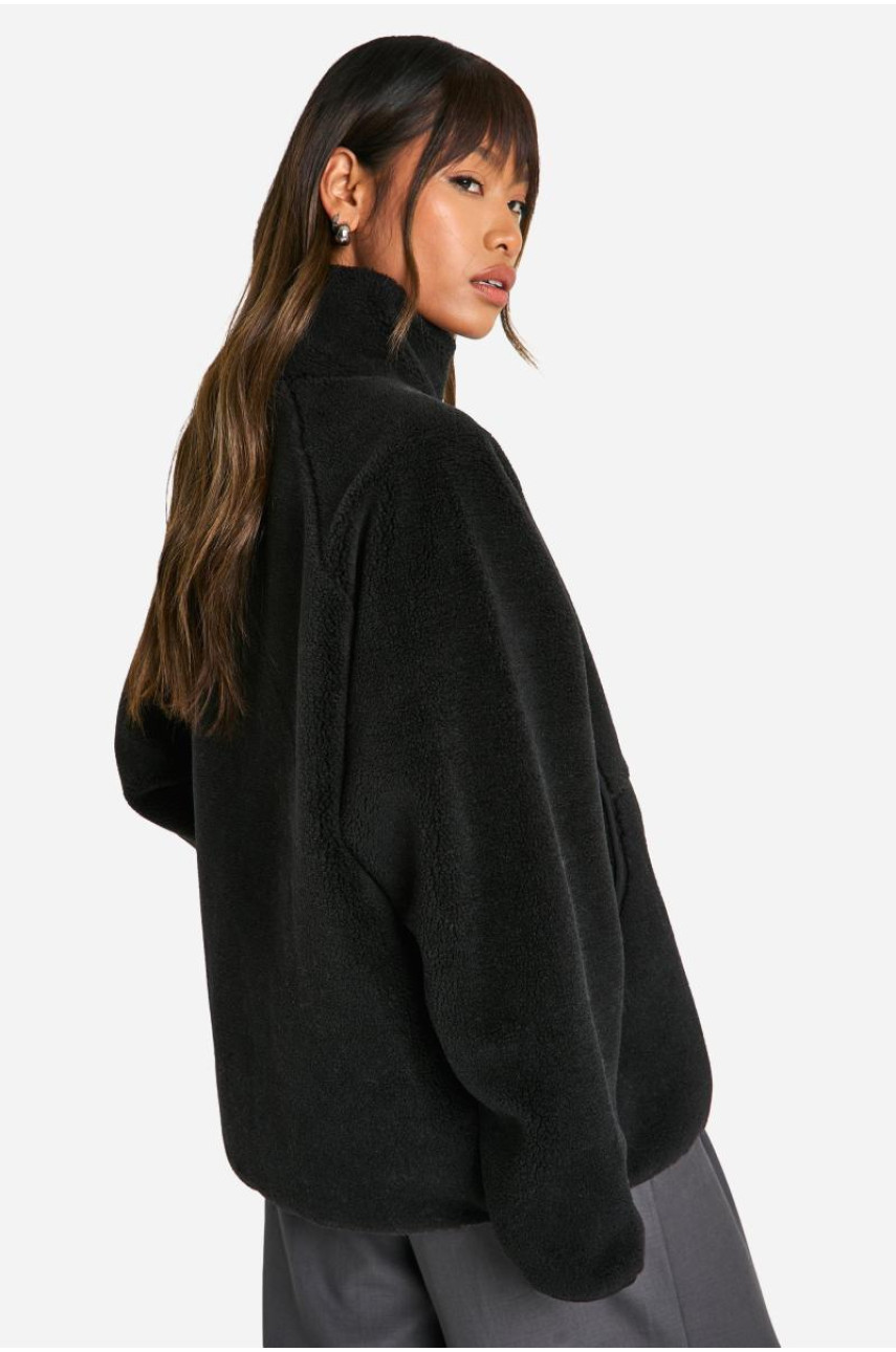 Куртка великого розміру Teddy на блискавці