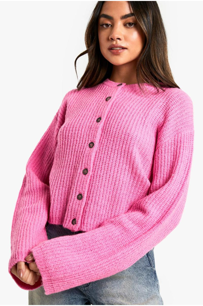 М'який трикотажний кардиган з круглим вирізом