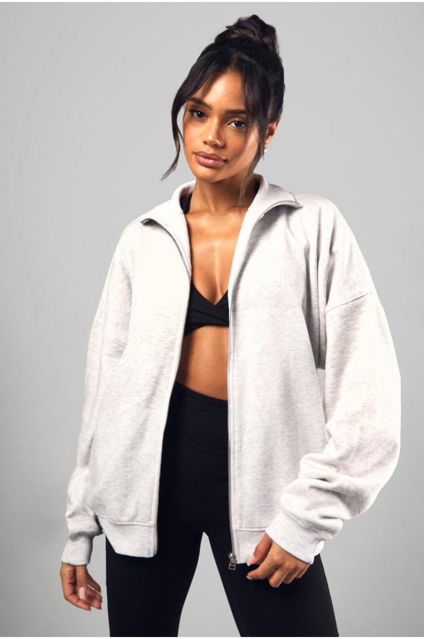 Великий світшот бомбер із застібкою-блискавкою