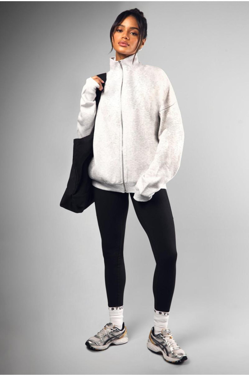 Великий світшот бомбер із застібкою-блискавкою