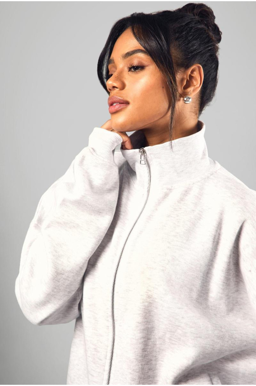 Великий світшот бомбер із застібкою-блискавкою