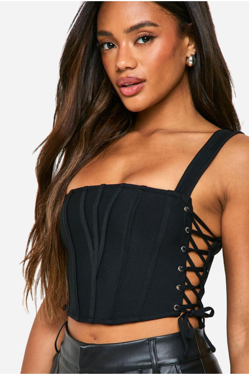 Верхній корсет із зашнурованою стрічкою