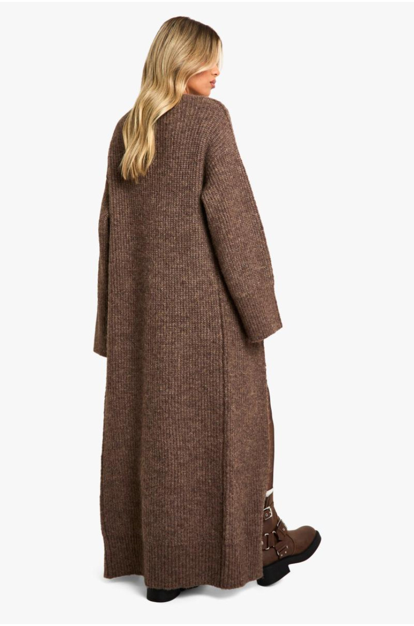 В'язаний кардиган максі та великий шарф