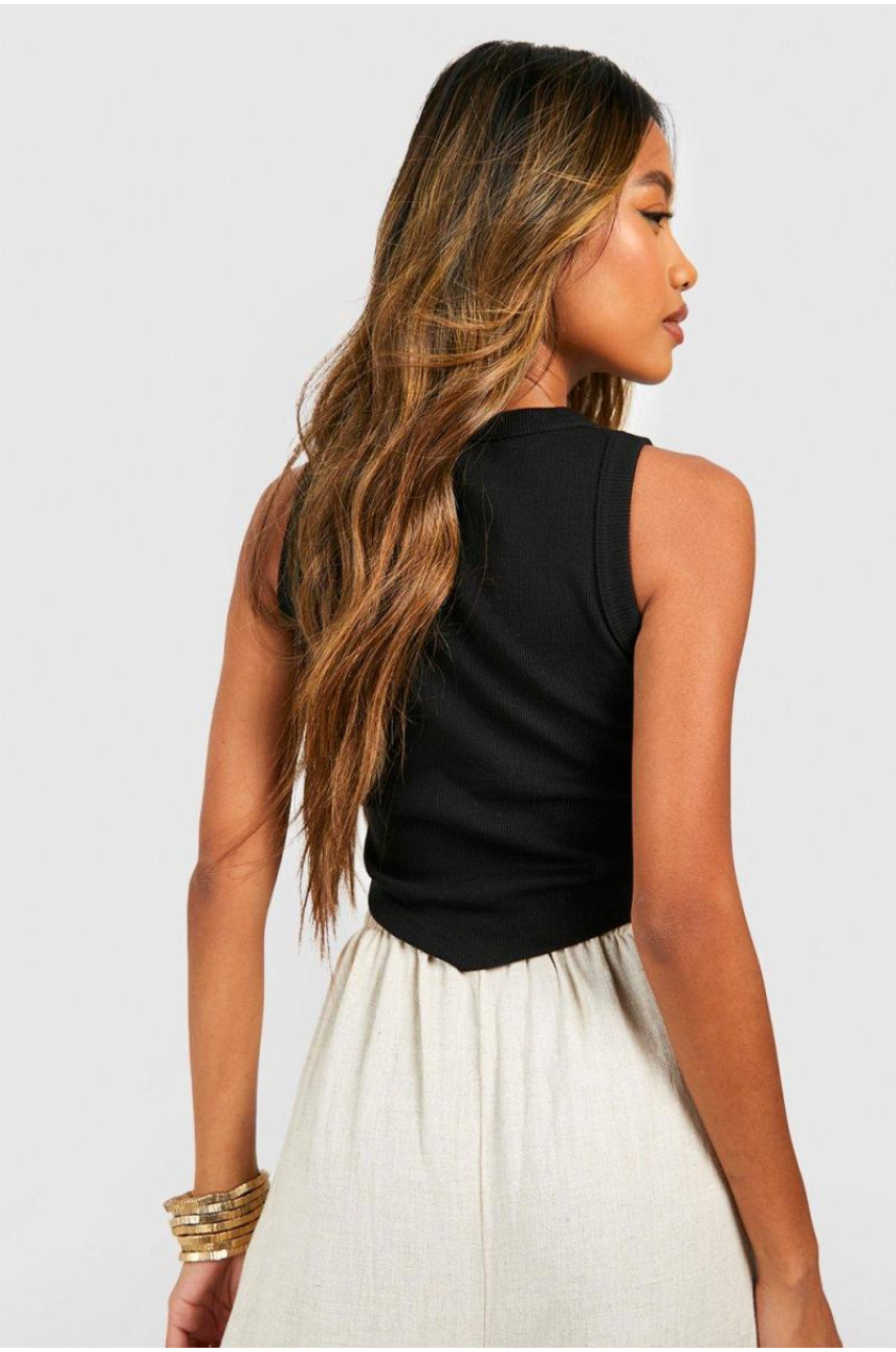 Жилет із товстим V-подібним рубчиком