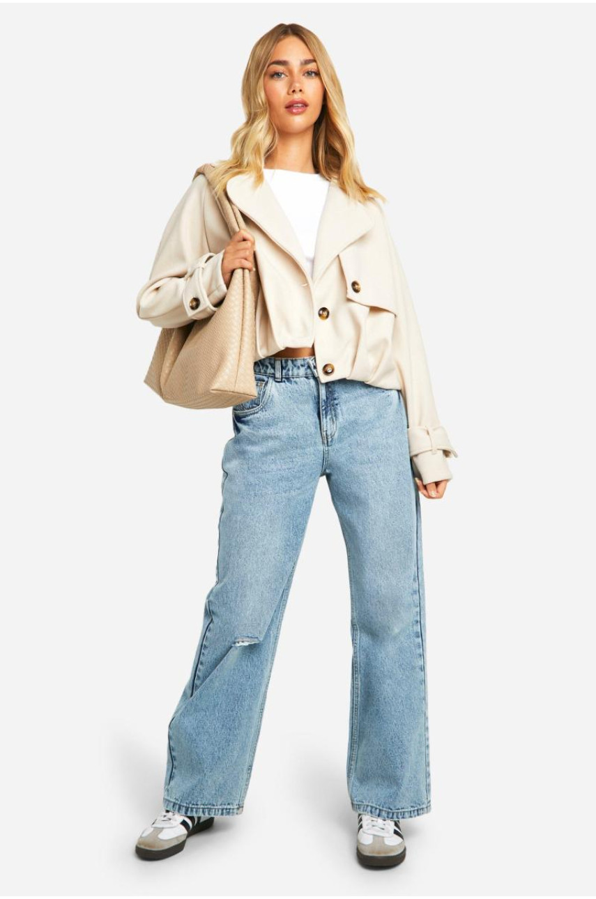 Вовняний укорочений жакет