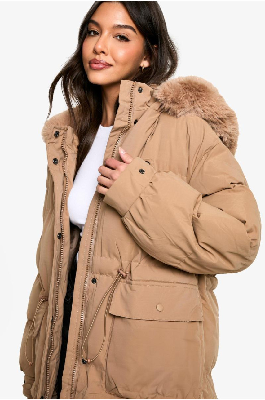 Парка преміум-класу зі штучним хутром