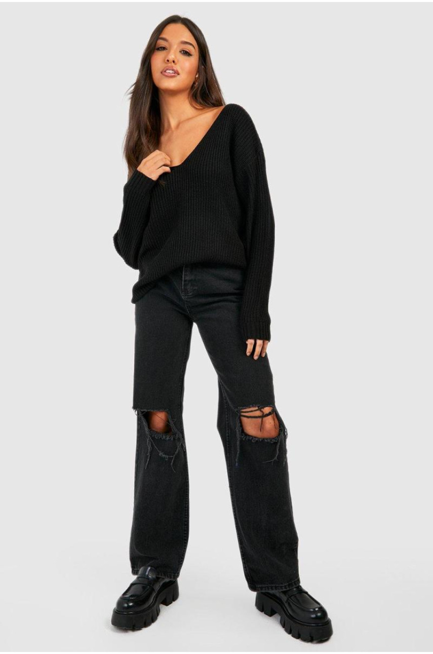 Джемпер з V-подібним вирізом