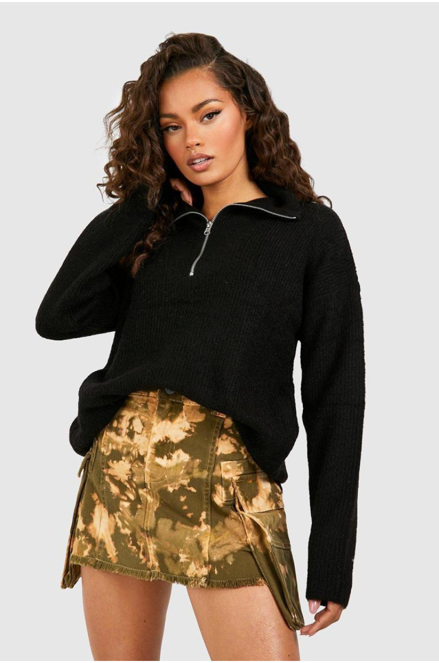 М'який трикотажний джемпер у формі воронки