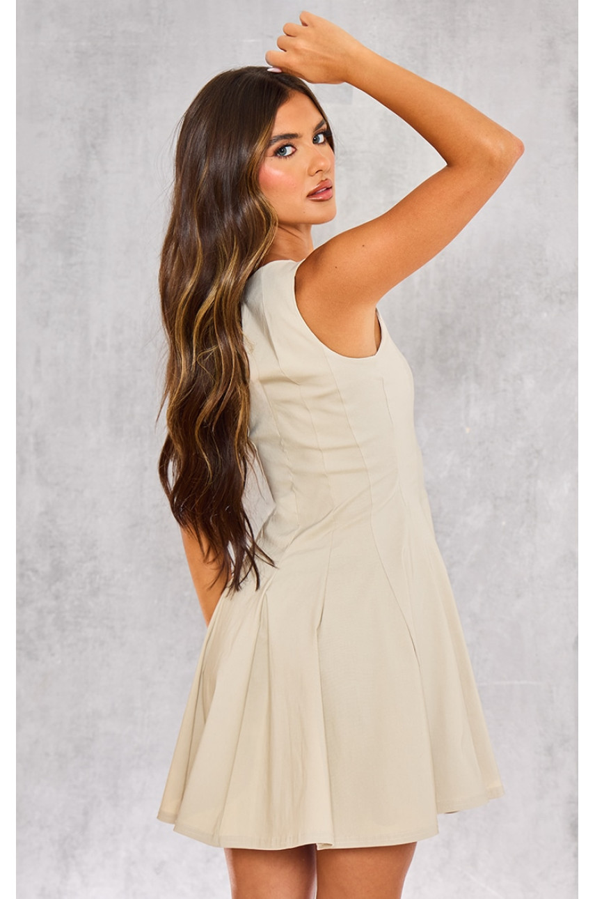 Сукня прямого крою Racer із стрейч-ткани з каменю