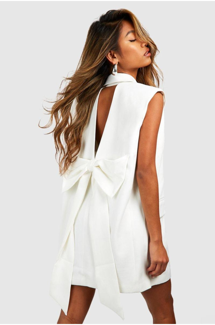 Сукня-піджак з відкритим бантом на спині