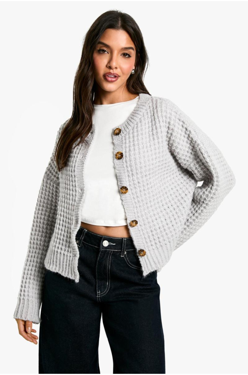 В'язаний кардиган преміум-класу з масивною строчкою на ґудзиках