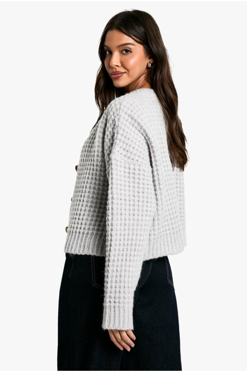 В'язаний кардиган преміум-класу з масивною строчкою на ґудзиках