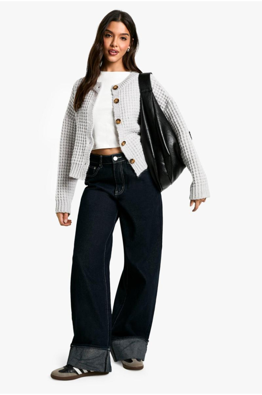 В'язаний кардиган преміум-класу з масивною строчкою на ґудзиках