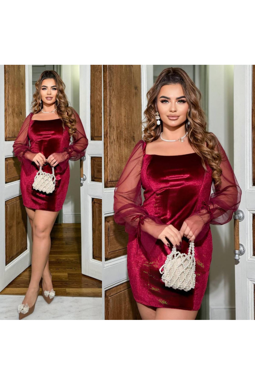 Вечіря сукня сітка рукава 