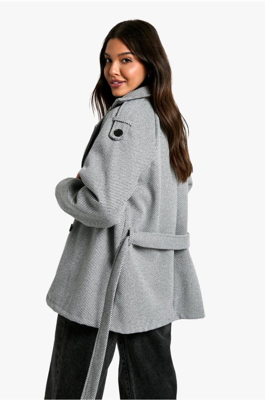 Вовняна куртка з поясом