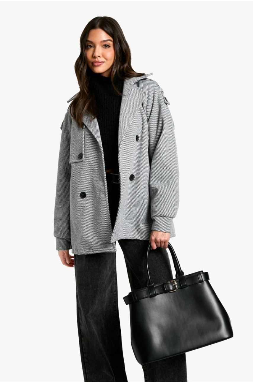 Вовняна куртка з поясом