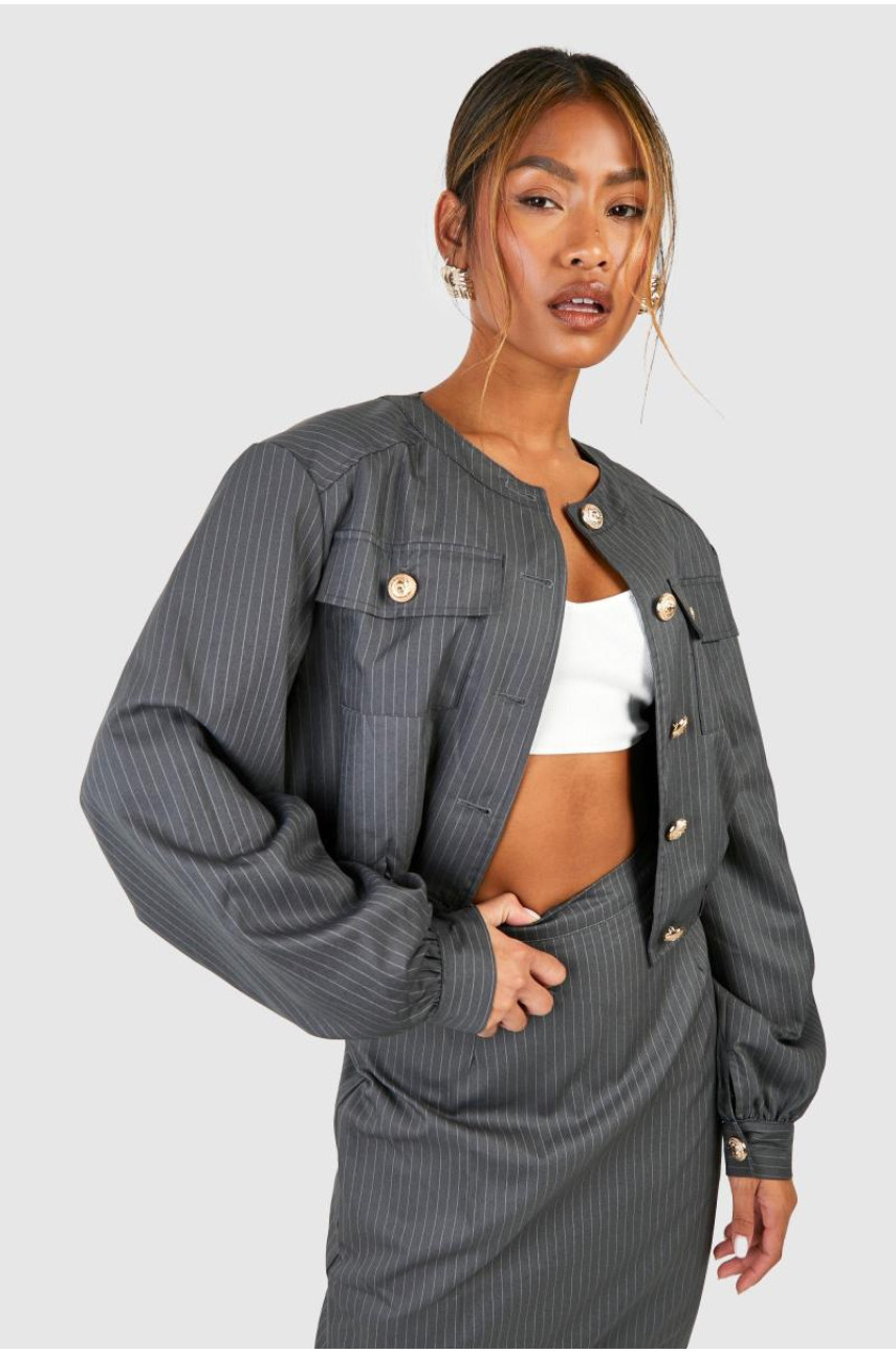 Спокійний бомбер у тонку смужку