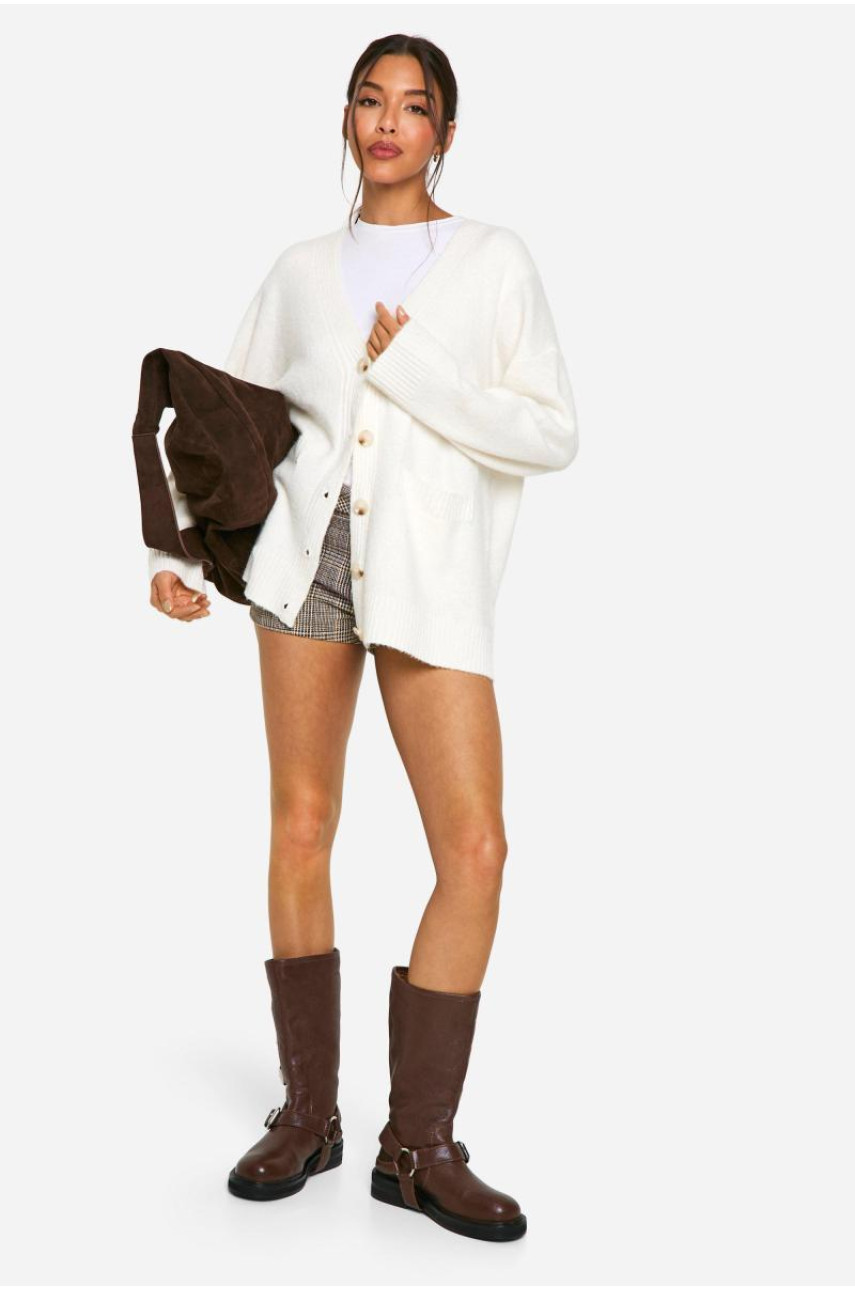 Великий м'який трикотажний кардиган-бойфренд