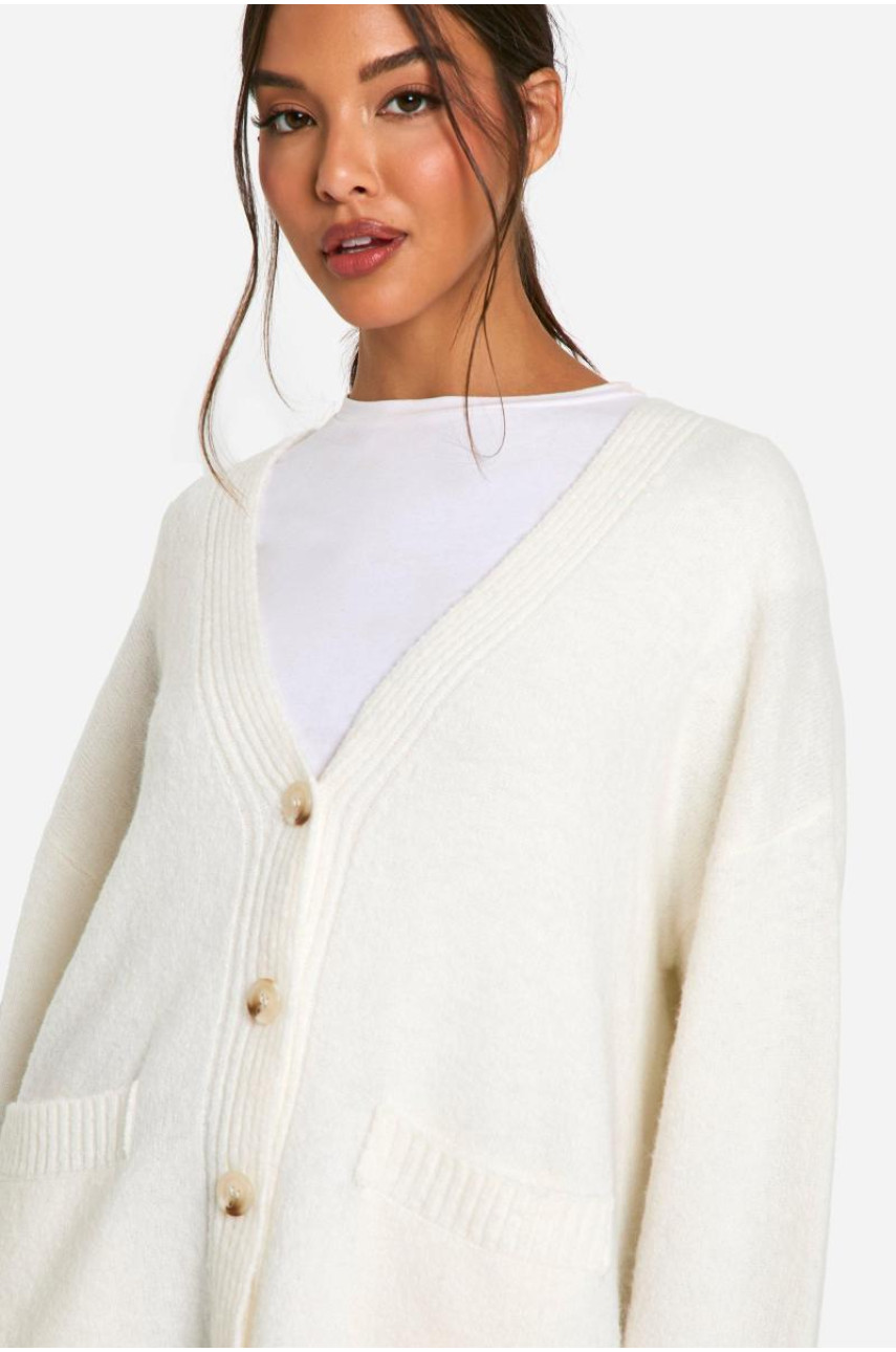 Великий м'який трикотажний кардиган-бойфренд