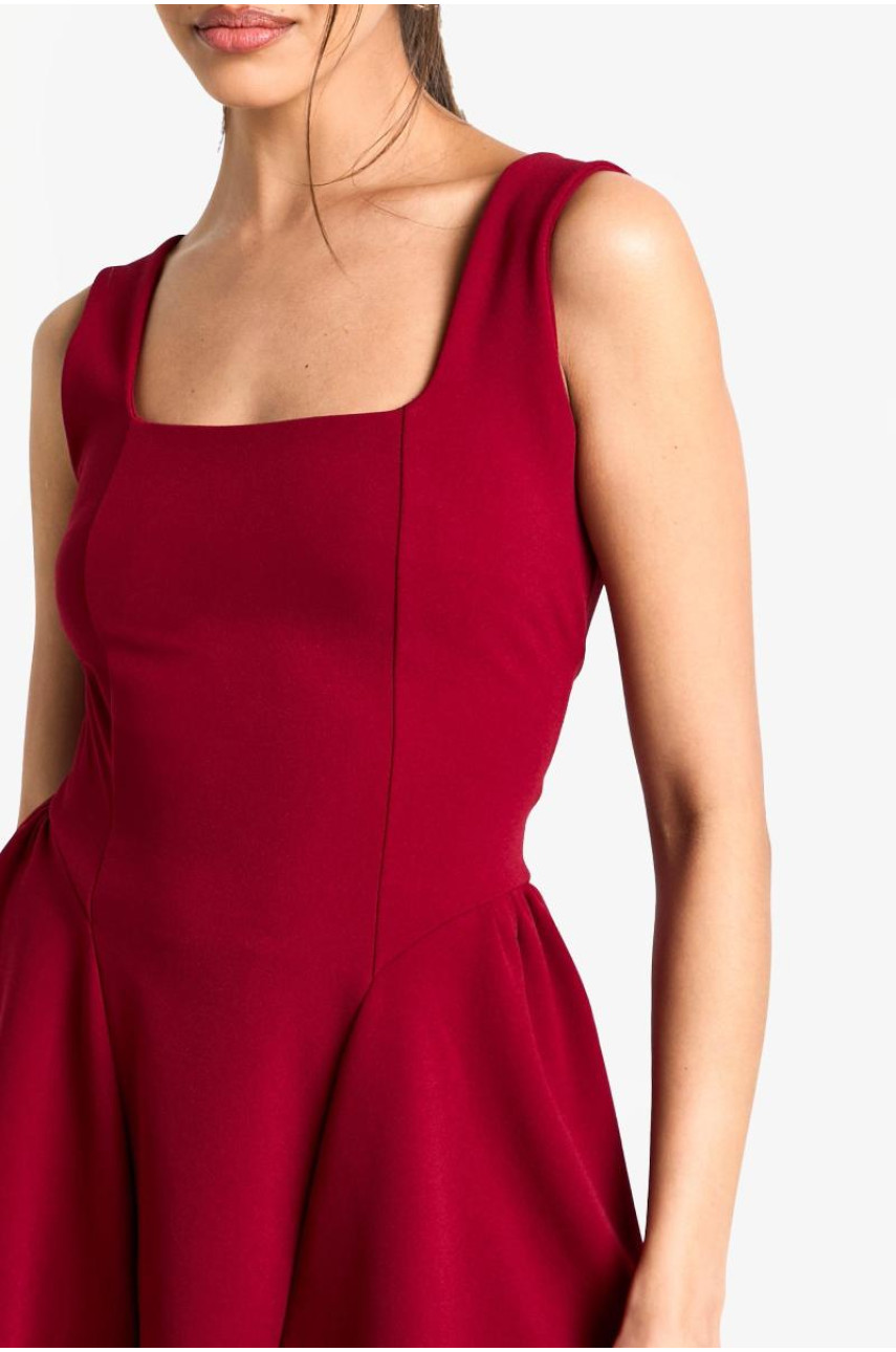 Міні-сукня з повною спідницею з квадратним вирізом