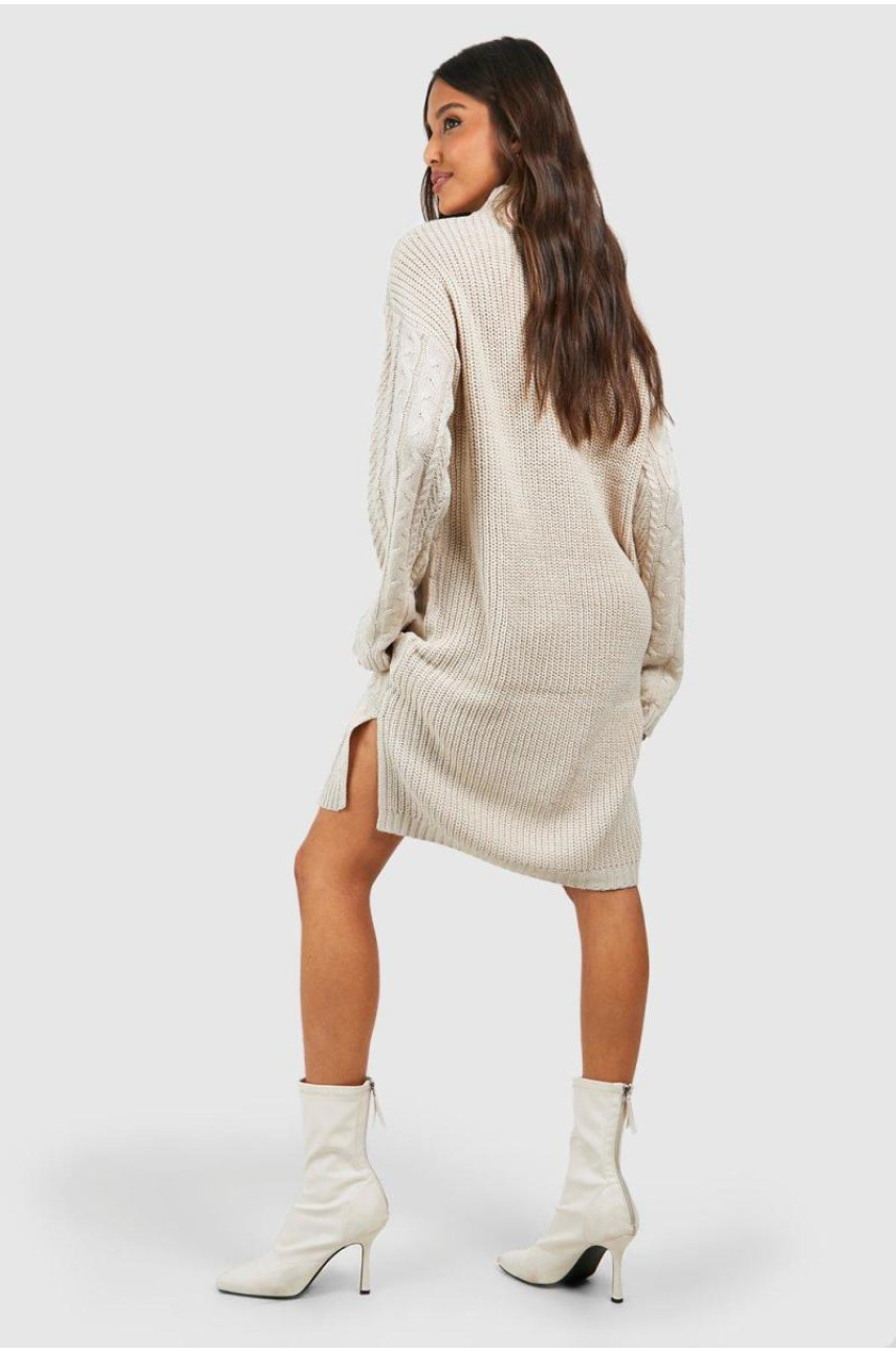 Трикотажна сукня-джемпер на напівзастібці