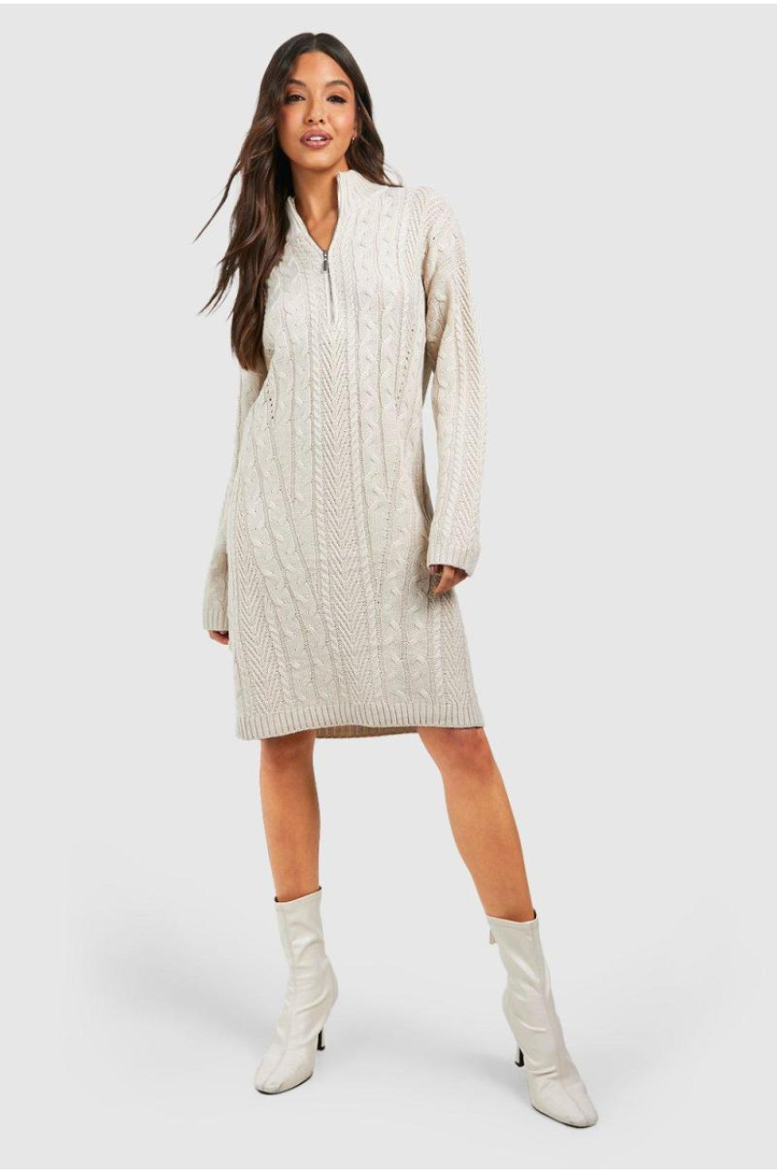 Трикотажна сукня-джемпер на напівзастібці