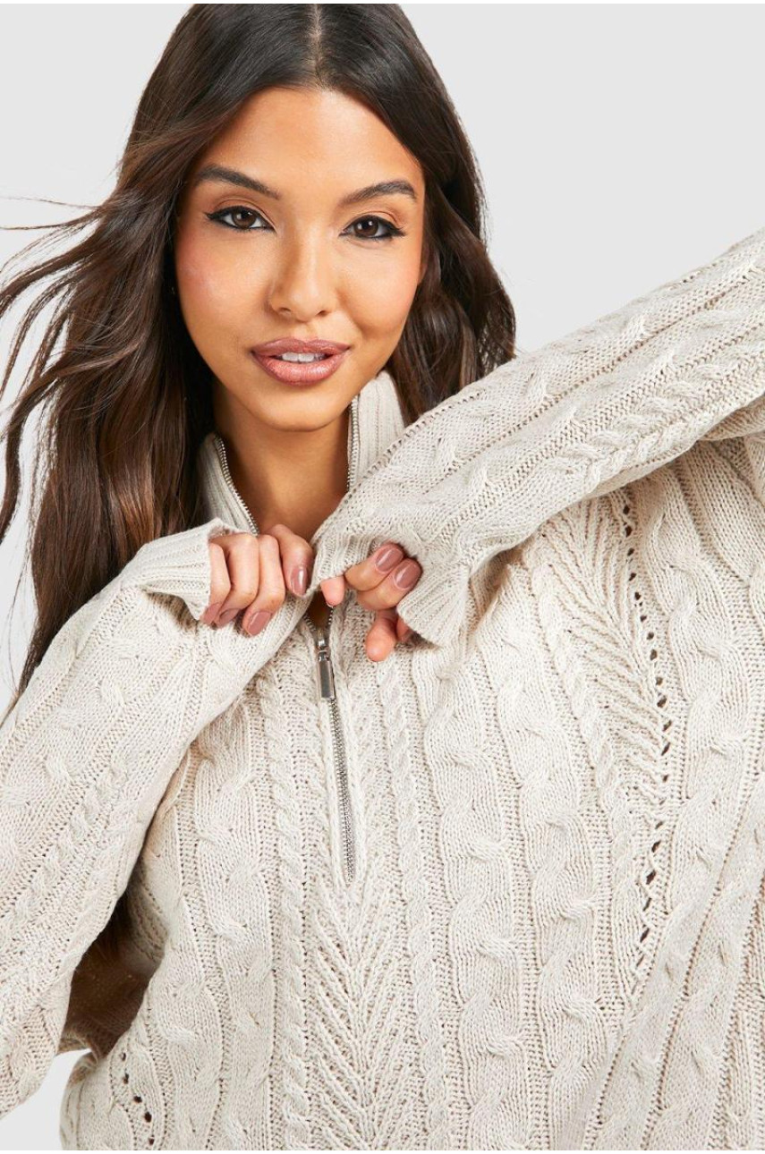 Трикотажна сукня-джемпер на напівзастібці