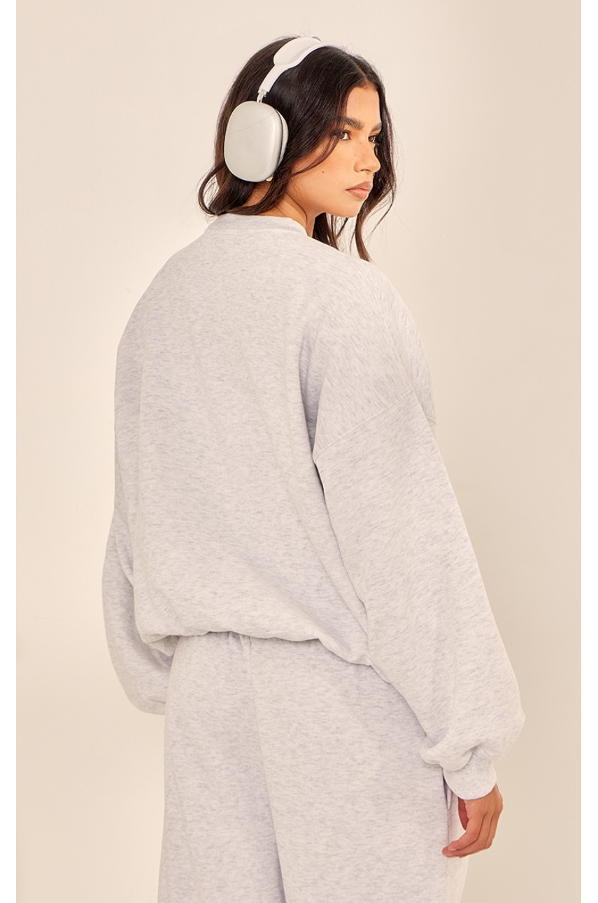 Оверсайз-світшот з вишивкою Ice Grey Studio Archive