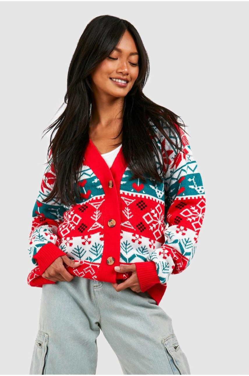 Різдвяний кардиган у вінтажному стилі