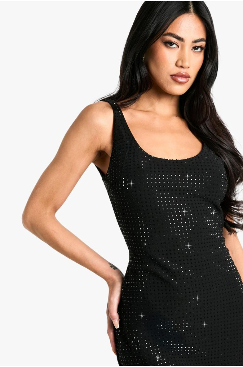 Міні-сукня з круглим вирізом Diamante