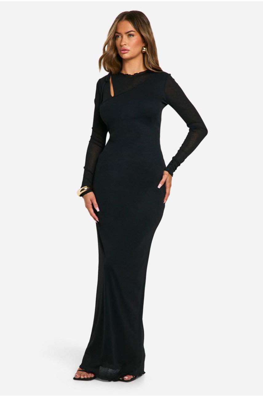 Максі-сукня з фактурною зав'язкою