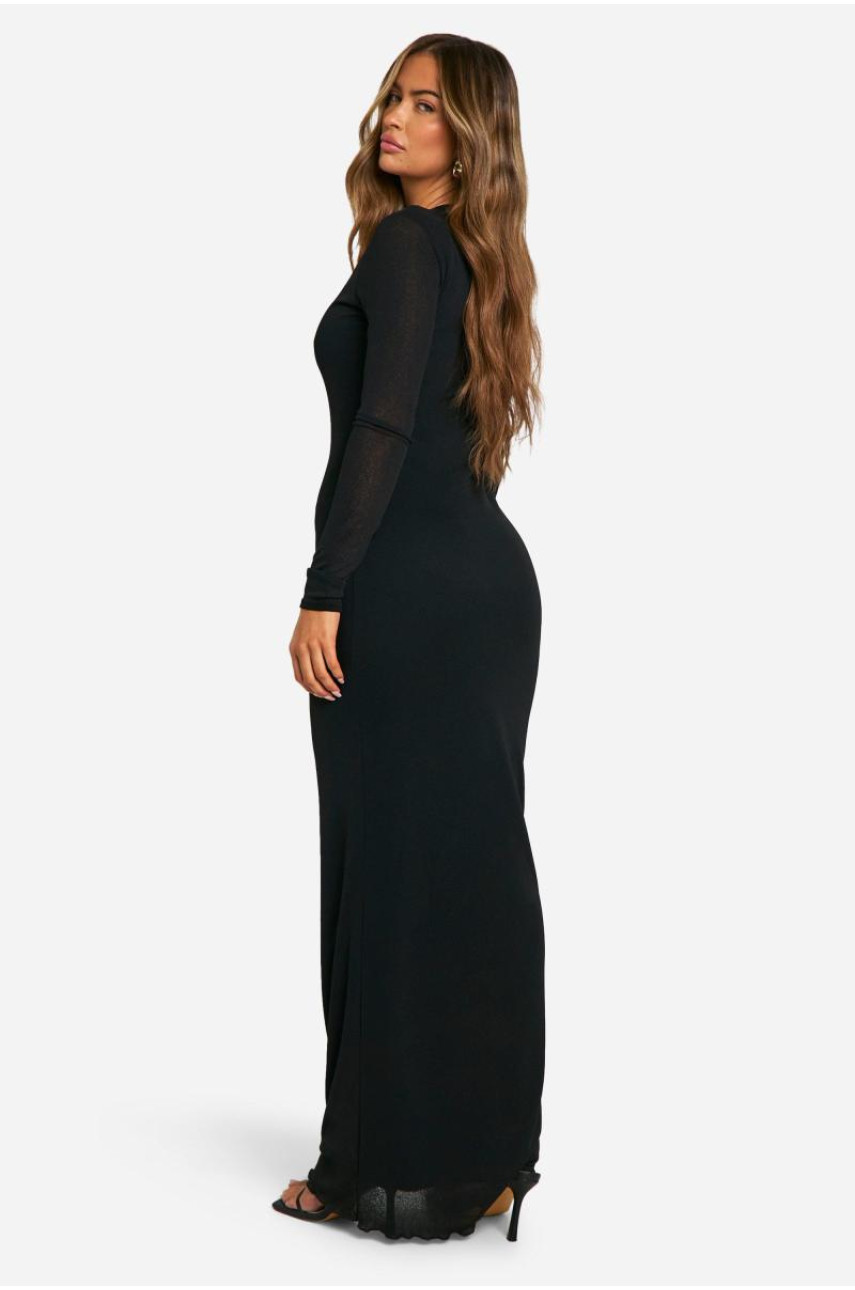 Максі-сукня з фактурною зав'язкою