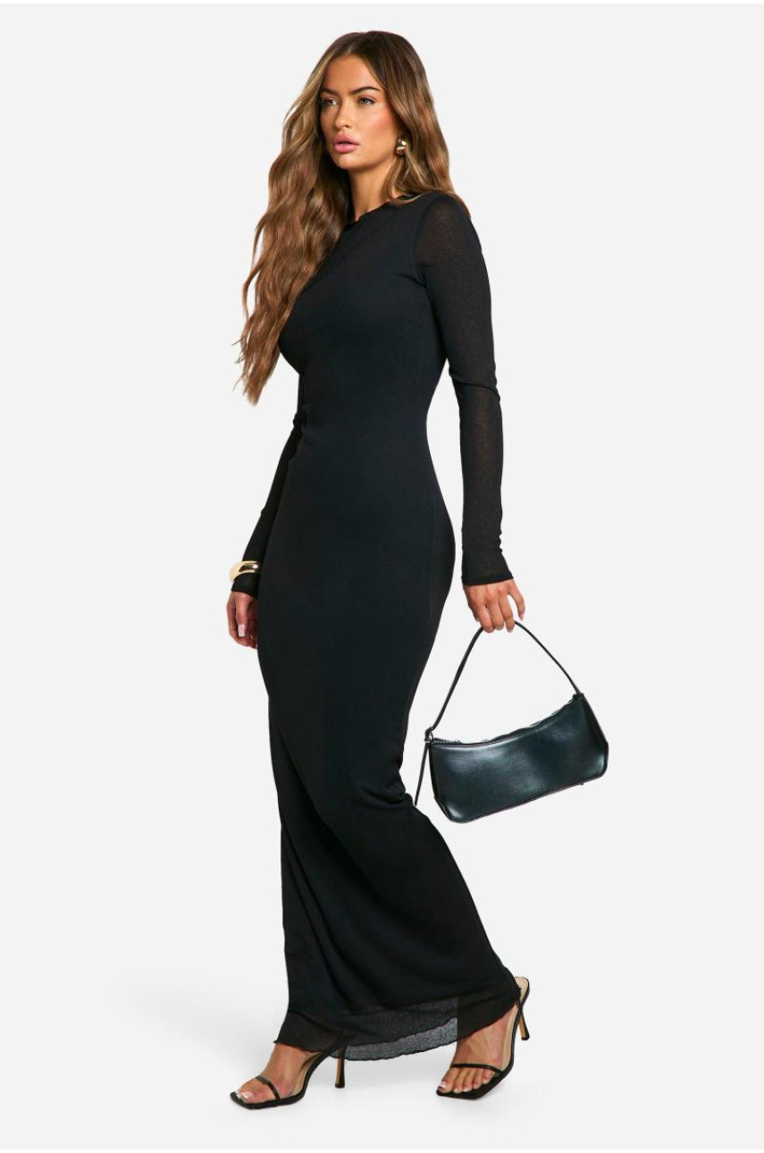 Максі-сукня з фактурною зав'язкою