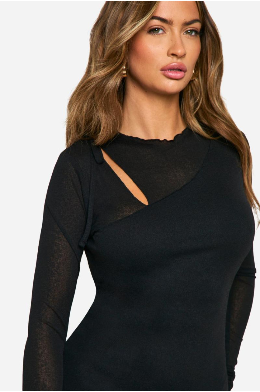 Максі-сукня з фактурною зав'язкою