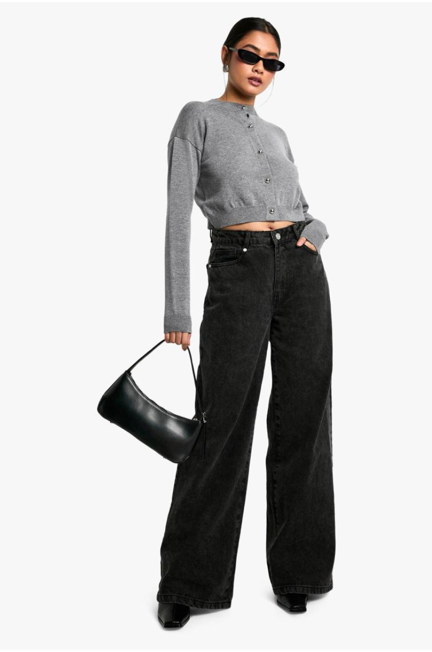 М'який трикотажний кардиган з високим вирізом