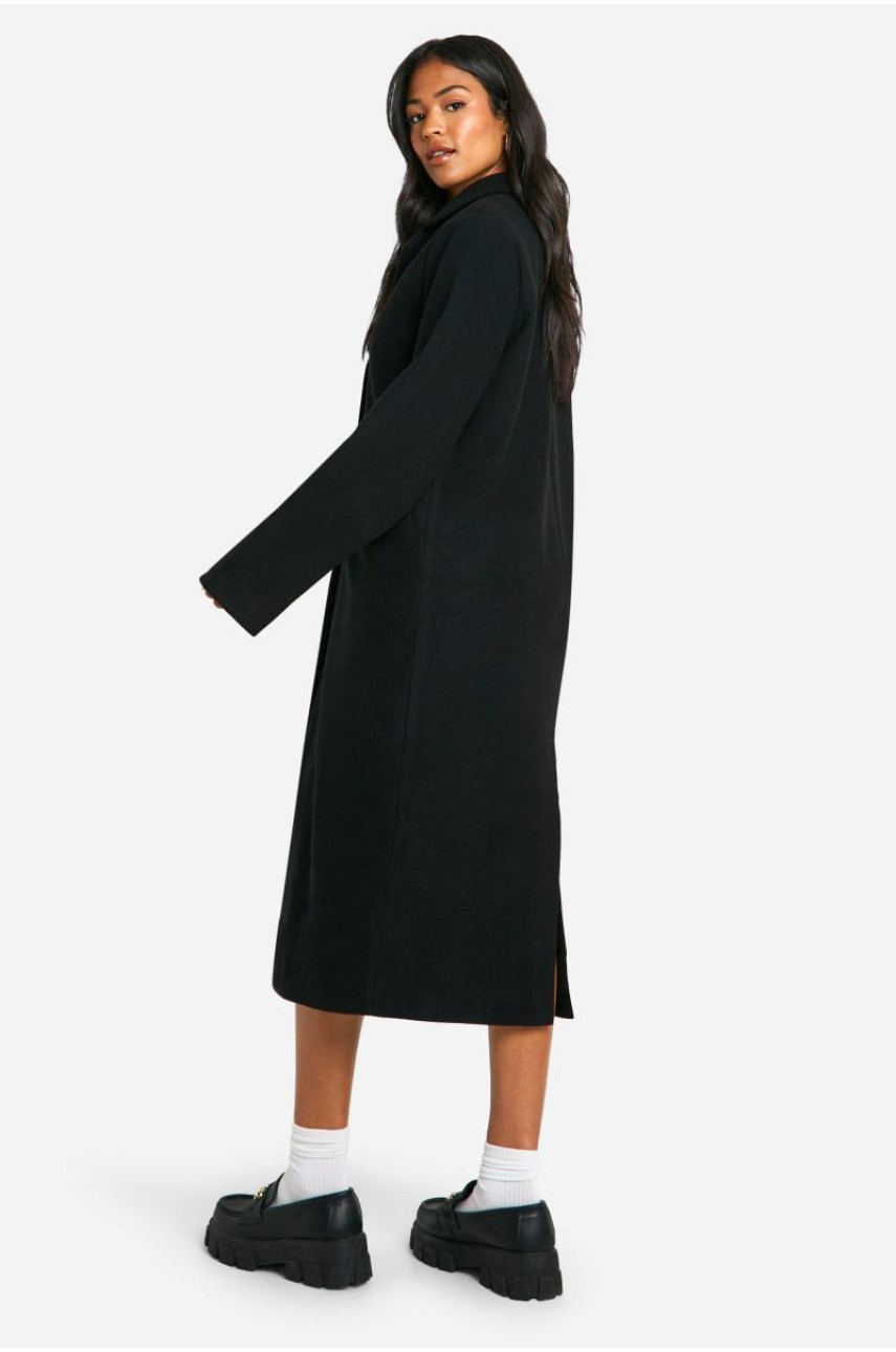 Високе довге пальто з вовни
