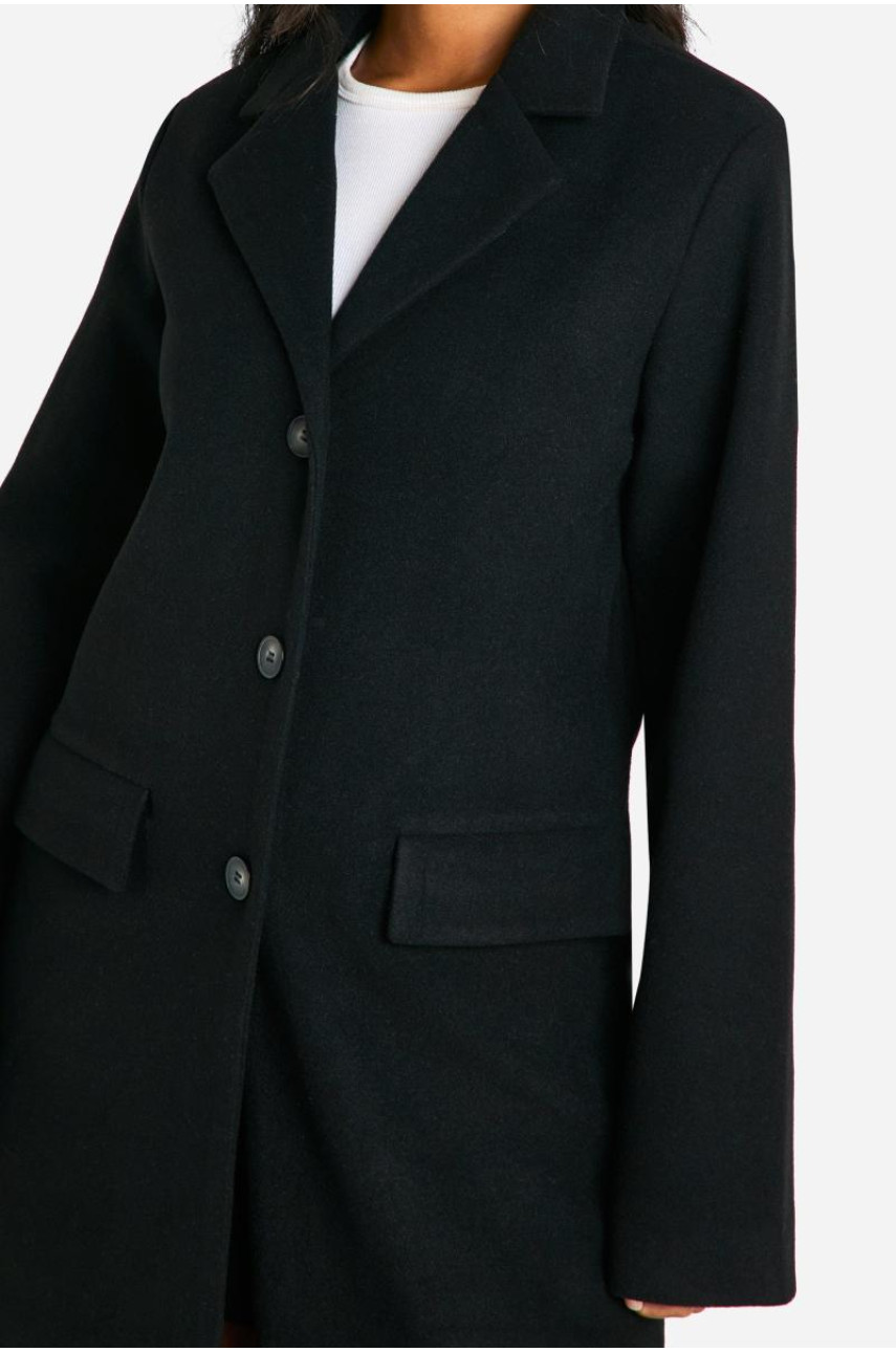 Високе довге пальто з вовни