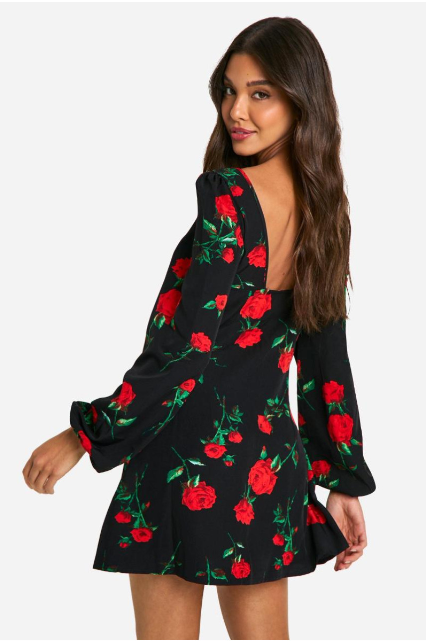 Міні-сукня Milkmaid з квітковим принтом