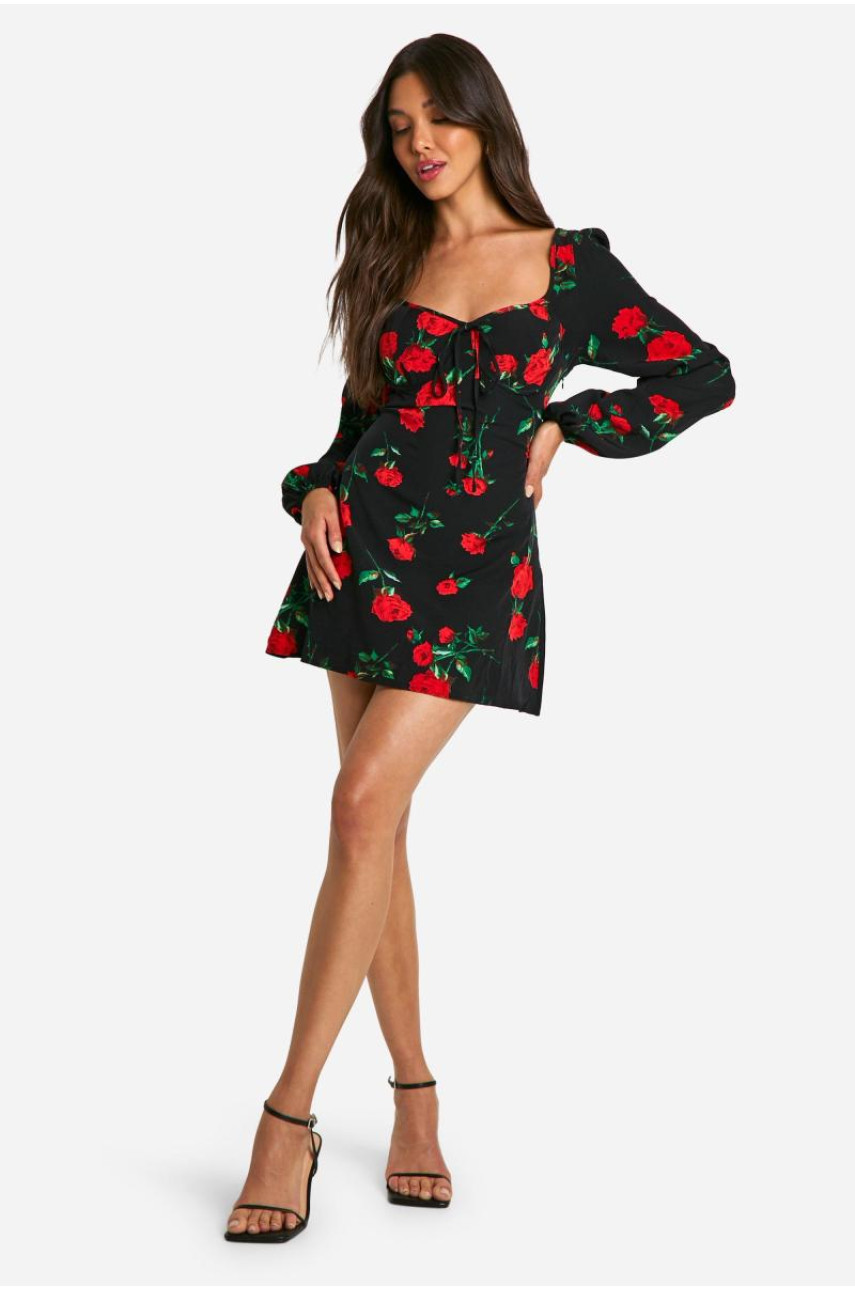 Міні-сукня Milkmaid з квітковим принтом