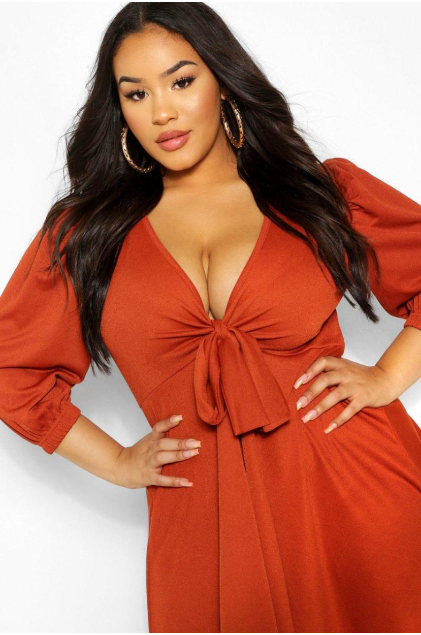 Сукня-фігуристка з вузлом спереду