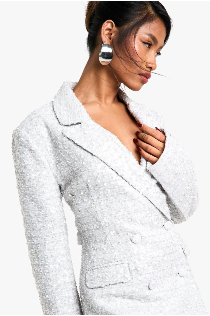 Сукня-піджак із паєтками та букле