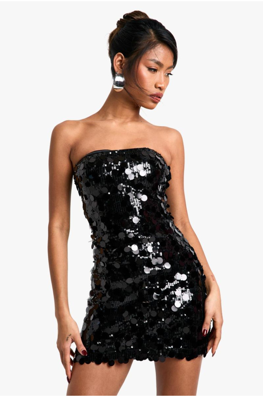 Сукня-бандо з дисковими паєтками