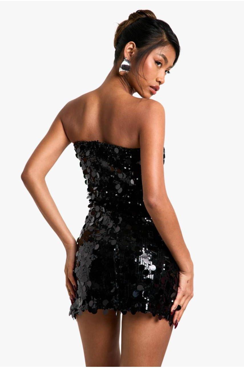 Сукня-бандо з дисковими паєтками