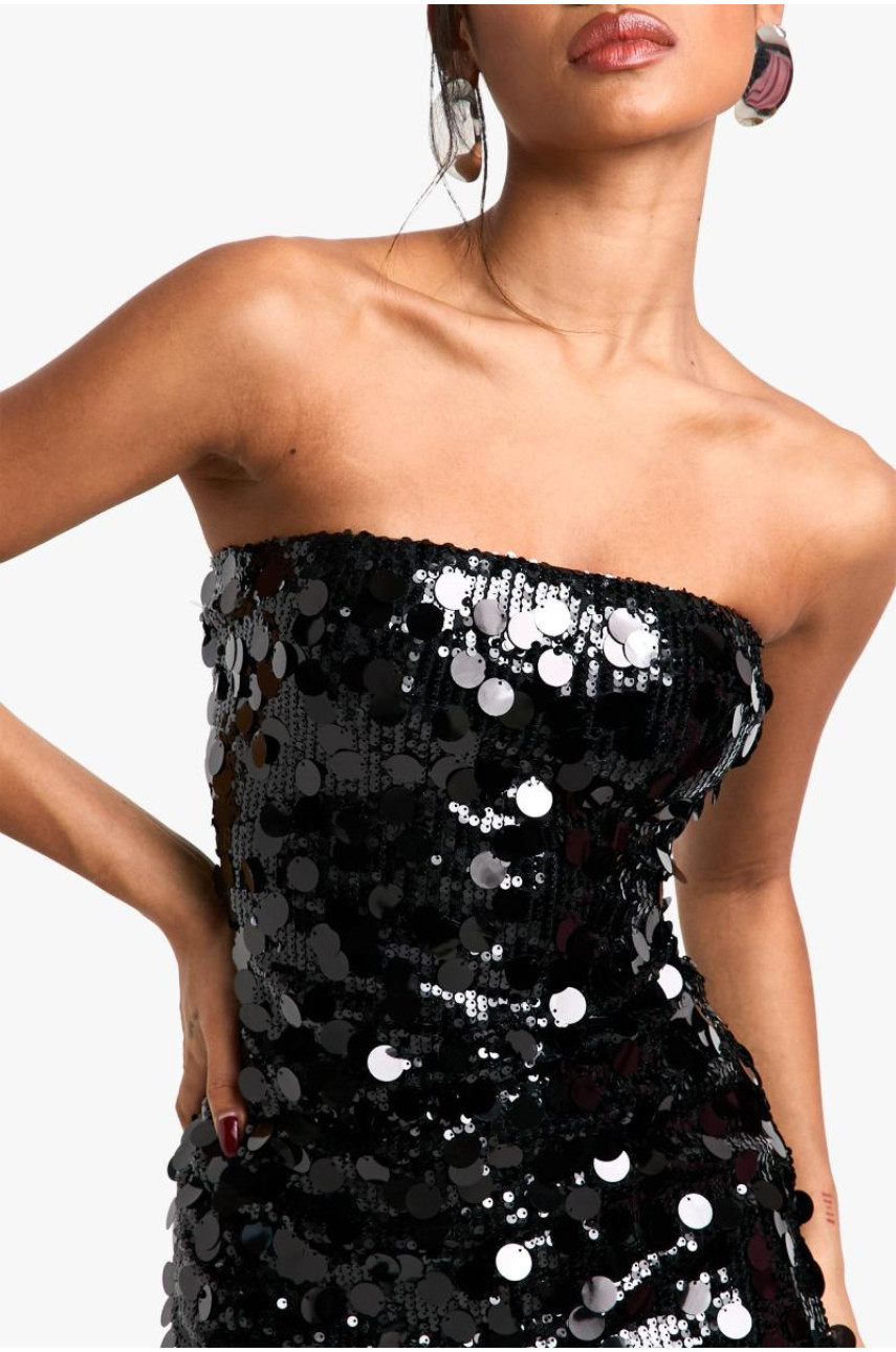 Сукня-бандо з дисковими паєтками