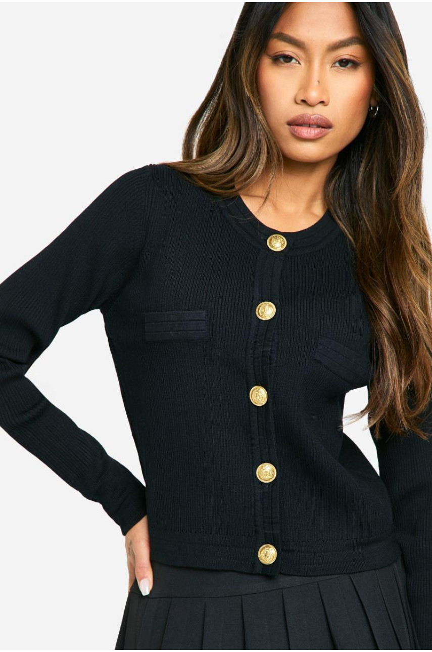 В'язаний кардиган із деталлю гудзиків