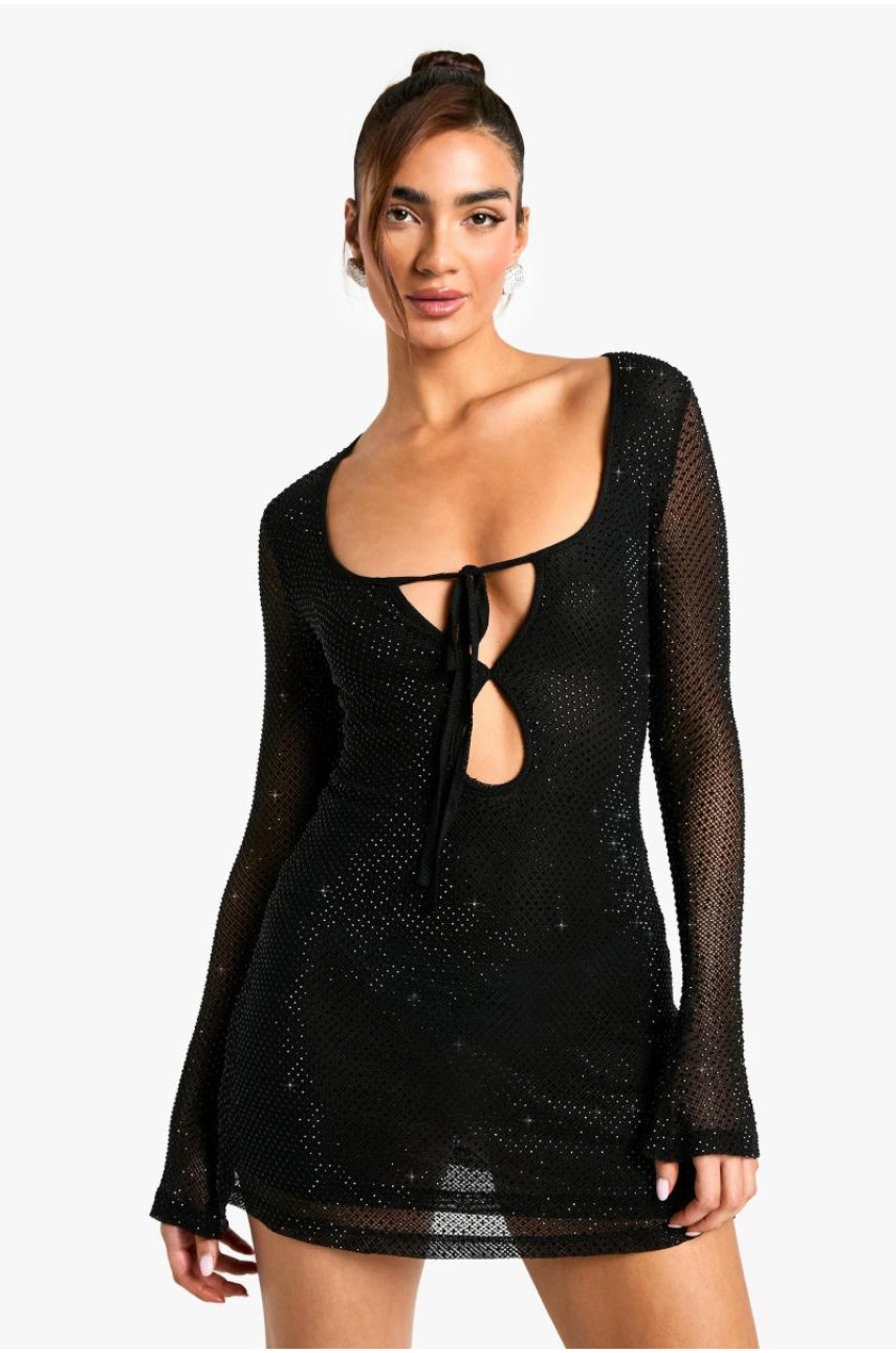 Сукня прямого крою на зав’язці з виправленням