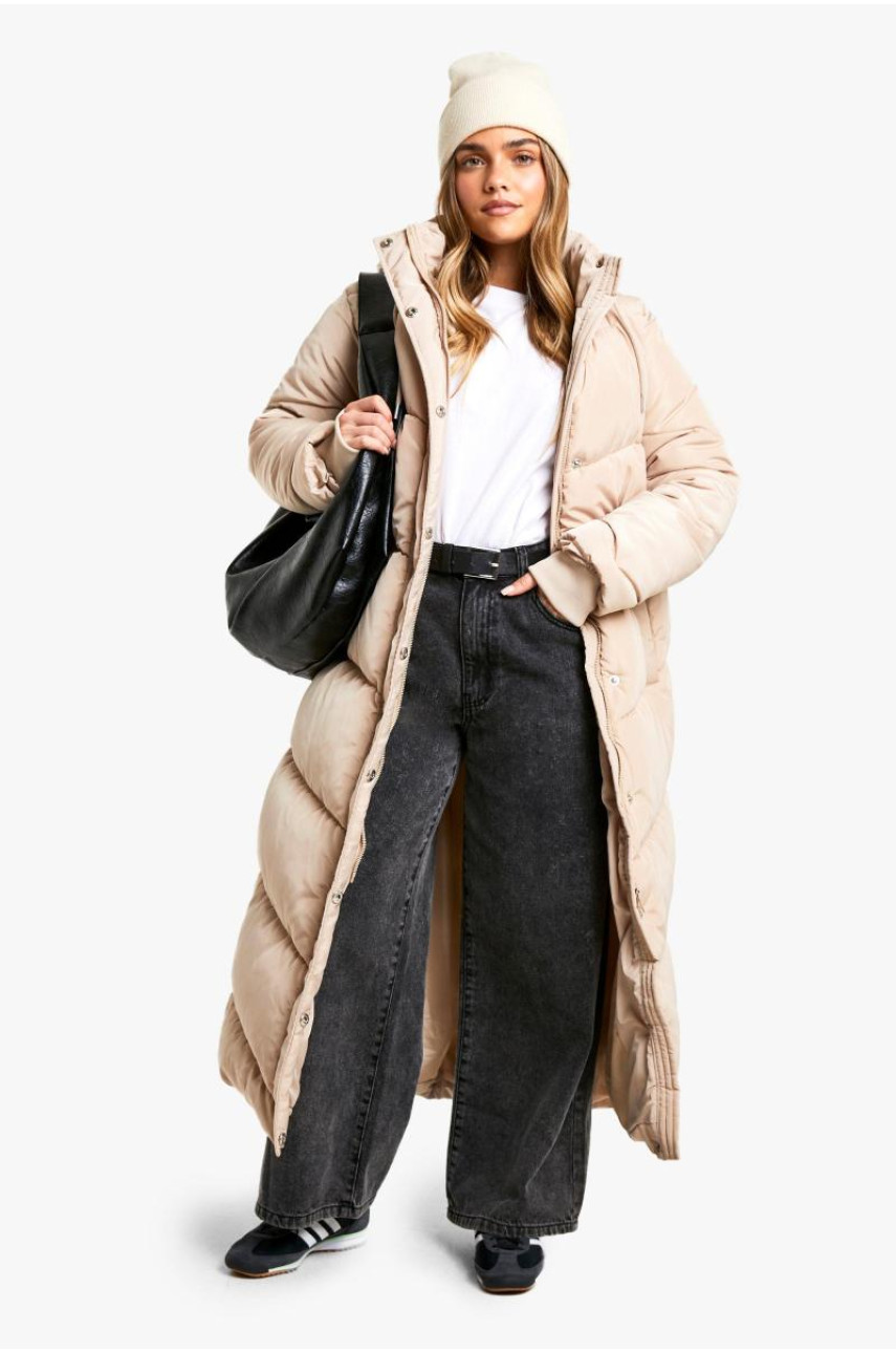 Puffer Petite з капюшоном максимальної довжини