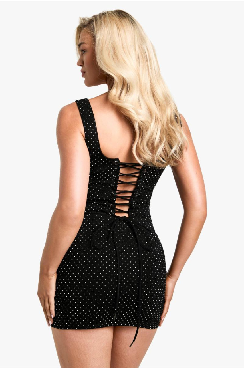 Корсетний топ Hot Fix Diamante