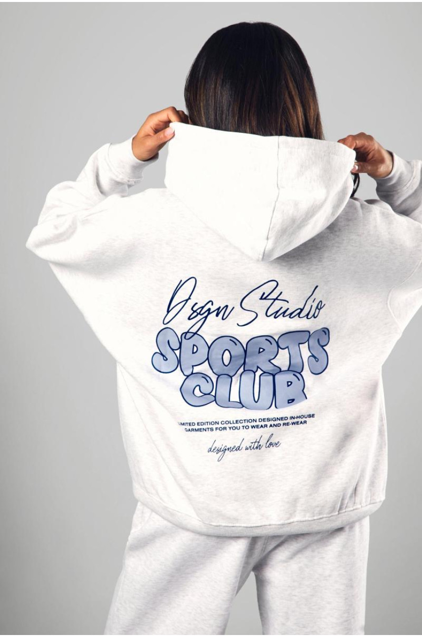 Рожева толстовка великого розміру Dsgn Studio Sports Bubble Slogan